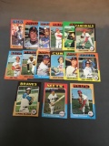 15 Card Lot of 1975 Topps Mini Vintage Baseball Cards from Nice Collection