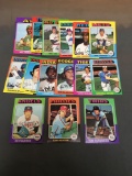 15 Card Lot of 1975 Topps Mini Vintage Baseball Cards from Nice Collection