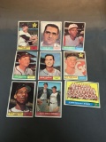9 Card Lot of 1961 Topps Vintage Baseball Cards from Nice Collection