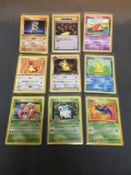 9 Count Lot of Vintage Pokemon 1st Edition Trading Cards From Huge Collection