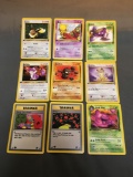 9 Card Lot of Pokemon 1st Edition Trading Cards from Huge Collection