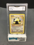 GMA Graded 1999 Pokemon Jungle #27 SNORLAX Rare Trading Card - NM 7