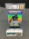 BGS Graded 2014 Topps Chrome Refractor JORDAN MATTHEWS Eagles ROOKIE Autograph Football Card - MINT