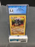 CGC Graded 1999 Pokemon Jungle 1st Edition #45 RHYDON Trading Card - EX+ 5.5