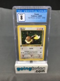 CGC Graded 2000 Pokemon Team Rocket 1st Edition #55 EEVEE Trading Card - NM-MT 8