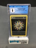 CGC Graded 2000 Pokemon Team Rocket 1st Edition #80 RAINBOW ENERGY Trading Card - NM-MT 8