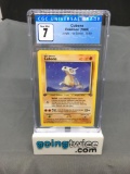 CGC Graded 1999 Pokemon Jungle 1st Edition #50 CUBONE Trading Card - NM 7