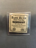 Highland Mint Certified BABE RUTH New York Yankees Game Used Bat Sawdust from Estate