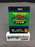 Factory Sealed 1991 Topps STADIUM CLUB Football 12 Card Hobby Pack - BRETT FAVRE ROOKIE?