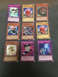 9 Card Lot of Gold Symbol 1st Edition YUGIOH Card - Mostly Older Sets - From Huge Collection Find!