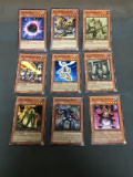 9 Card Lot of Gold Symbol 1st Edition YUGIOH Card - Mostly Older Sets - From Huge Collection Find!