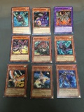 9 Card Lot of Gold Symbol 1st Edition YUGIOH Card - Mostly Older Sets - From Huge Collection Find!