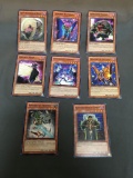 9 Card Lot of Gold Symbol 1st Edition YUGIOH Card - Mostly Older Sets - From Huge Collection Find!