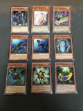 9 Card Lot of Gold Symbol 1st Edition YUGIOH Card - Mostly Older Sets - From Huge Collection Find!