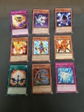 9 Card Lot of Gold Symbol 1st Edition YUGIOH Card - Mostly Older Sets - From Huge Collection Find!