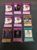 9 Card Lot of Gold Symbol 1st Edition YUGIOH Card - Mostly Older Sets - From Huge Collection Find!