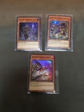 3 Card Lot of Gold Symbol 1st Edition Yugioh Spirit Warriors Trading Cards - SAMURAI