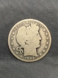 1902 United States Barber Silver Half Dollar - 90% Silver Coin from Estate