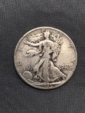 1945 United States Walking Liberty Silver Half Dollar - 90% Silver Coin from Estate