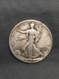 1941 United States Walking Liberty Silver Half Dollar - 90% Silver Coin from Estate