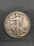1939 United States Walking Liberty Silver Half Dollar - 90% Silver Coin from Estate