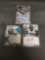 3 Card Lot of FOOTBALL Certified AUTOGRAPHS with Stars and Rookie Cards from Huge Collection