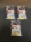 3 Card Lot of 1996 Pinnacle DEREK JETER Rookie Yankees Baseball Cards