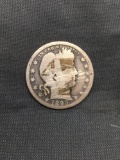 1893 United States Barber Silver Quarter - 90% Silver Coin from Estate