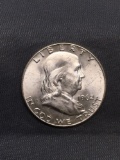 1962-D United States Franklin Silver Half Dollar - 90% Silver Coin from Estate