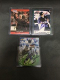 3 Card Lot Hand Signed Autographed Sports Cards - Willie Bloomquist, Bud Carson, Barry Sanders