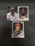 3 Card Lot Hand Signed Autographed Baseball Cards - Danny Walton, Tony Pena, Dwight Smith