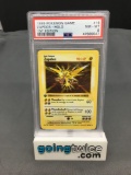 PSA Graded 1999 Pokemon Base Set 1st Edition #16 ZAPDOS Holofoil Rare Trading Card - NM-MT 8