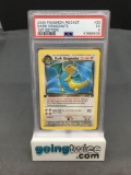 PSA Graded 2000 Pokemon Team Rocket 1st Edition #22 DARK DRAGONITE Rare Trading Card - EX 5