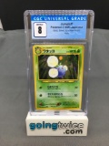 CGC Graded 1999 Pokemon Gold Silver Japanese #189 JUMPLUFF Holofoil Rare Trading Card - NM-MT 8