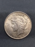 1923 United States Peace Silver Dollar - 90% Silver Coin from Estate