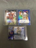 3 Card Lot of FOOTBALL Certified AUTOGRAPHS with Stars and Rookie Cards from Huge Collection