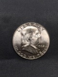 1962-D United States Franklin Silver Half Dollar - Appears Uncirculated - 90% Silver Coin