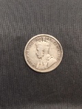 1919 Canada Silver Dime -92.5% Silver Foreign Coin from Estate