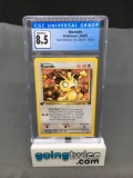 CGC Graded 2000 Pokemon Team Rocket 1st Edition #62 MEOWTH Trading Card - NM-MT+ 8.5