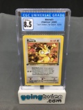 CGC Graded 2000 Pokemon Team Rocket 1st Edition #62 MEOWTH Trading Card - NM-MT+ 8.5