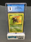 CGC Graded 1999 Pokemon Jungle 1st Edition #25 PINSIR Trading Card - NM-MT 8