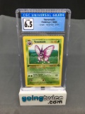 CGC Graded 1999 Pokemon Jungle 1st Edition #29 VENOMOTH Trading Card - EX-NM+ 6.5