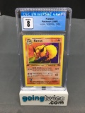 CGC Graded 1999 Pokemon Jungle 1st Edition #19 FLAREON Trading Card - NM-MT 8