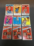 9 Card Lot of 1971-72 Topps Vintage Basketball Cards from Huge Estate Collection