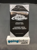Factory Sealed 2020 TOPPS CHROME Baseball 4 Card Exclusive Sepia Refractor Pack