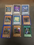 9 Card Lot of YUGIOH Rare and Ultra Rare Holofoil Trading Card - Mostly Older Sets - From Huge