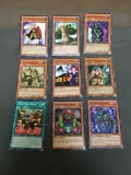 9 Card Lot of Gold Symbol 1st Edition YUGIOH Card - Mostly Older Sets - From Huge Collection Find!