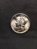 1945-S United States Mercury Silver Dime - 90% Silver Coin from Estate
