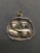 Sterling Silver 27mm x 25mm Pendant w/ Two People Embracing - Stamped BOB - from Estate Jewelry