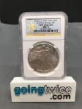 NGC Graded 2012-W United States 1 Ounce .999 Fine Silver American Eagle - First Releases West Point